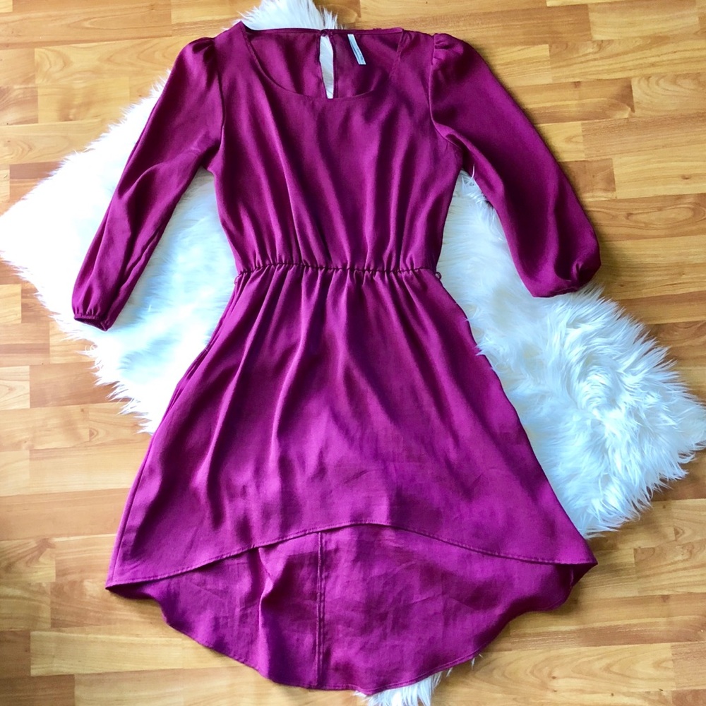 Hi-Lo 3/4 Sleeve Dress